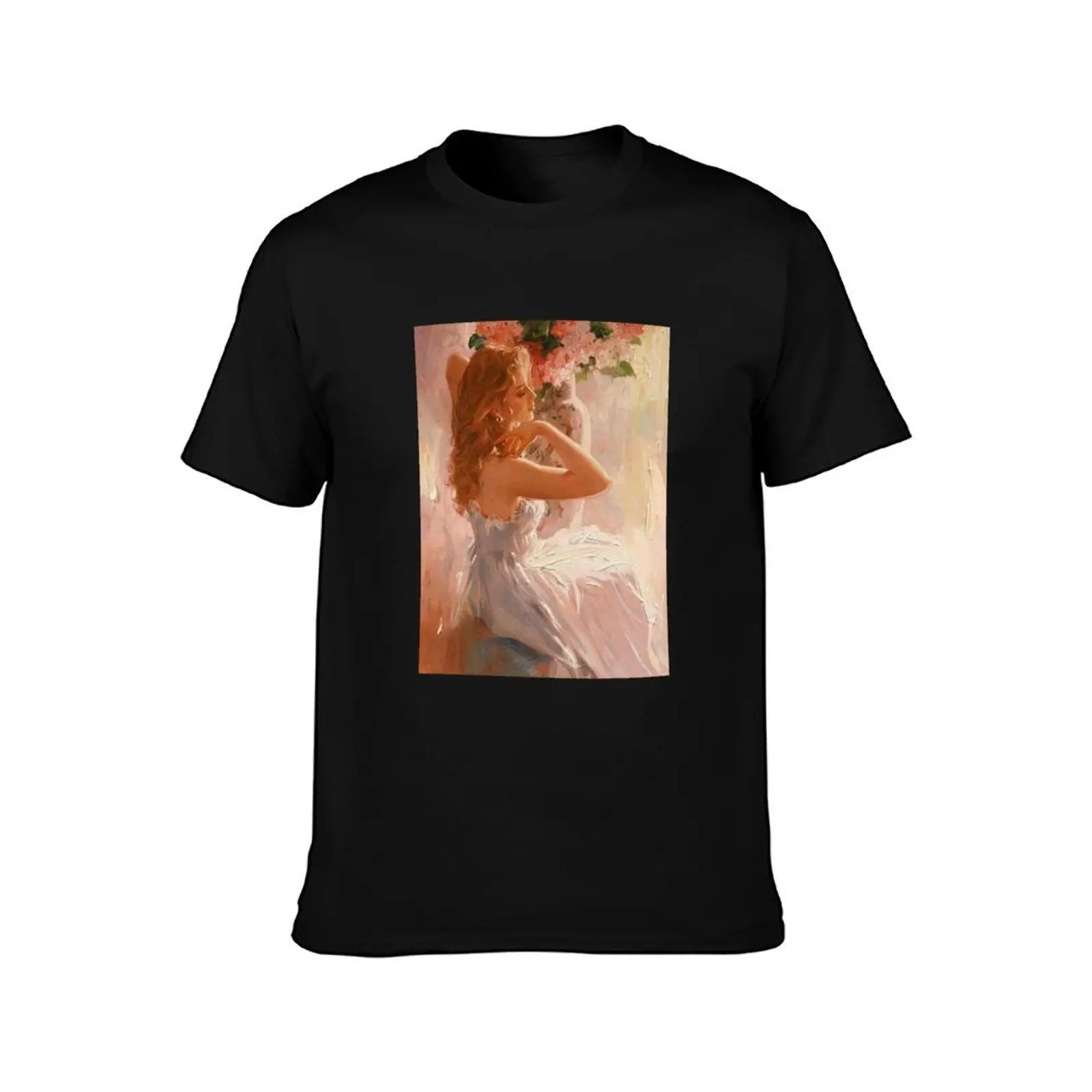 Ethereal Princess Core Aesthetic Oil Painting T-Shirt Big Size Simple T-Shirt