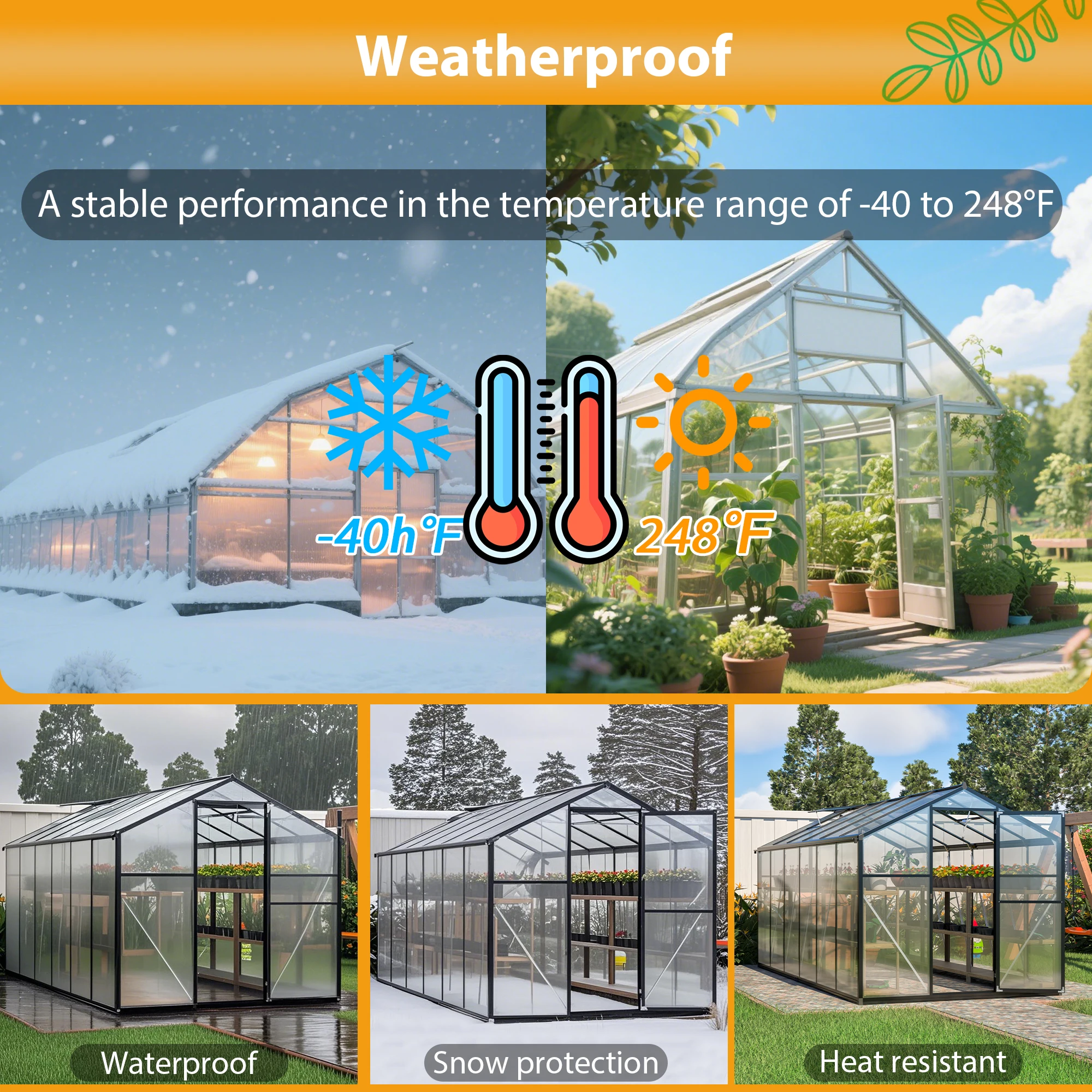 20 قطعة من صفائح البولي كربونات ذات الحائط المزدوج مقاس 24 × 48 بوصة، ألواح معززة شفافة لسقف وسقيفة الدفيئة، مقاومة للماء ومحمية من الأشعة فوق البنفسجية.