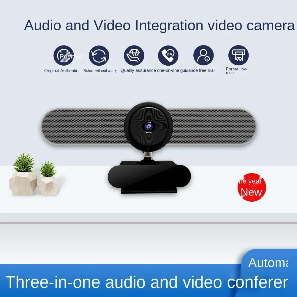 Live Broadcast All-in-one 360 Rotatable Video Conference Camera Zoom Lens Usb Webcam PTZ Camera