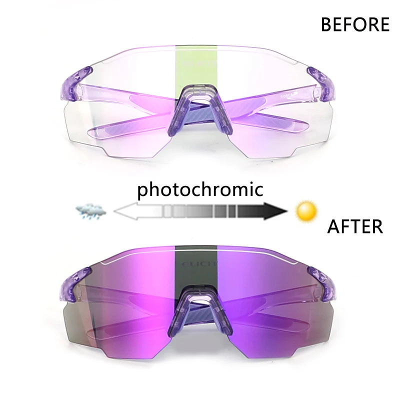 New Photochromic Women Men Cycling Glasses MTB Mountain Road Bike Riding Sunglasses Outdoor Sports Goggles Bicycle Eyewear