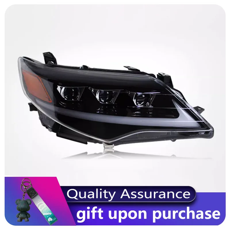 2 PCS Car Lamps For Toyota Camry 2012 2013 2014 Front Light DRL Head Lamp Upgrade Dynamic LED Headlight Lens Auto Accessories