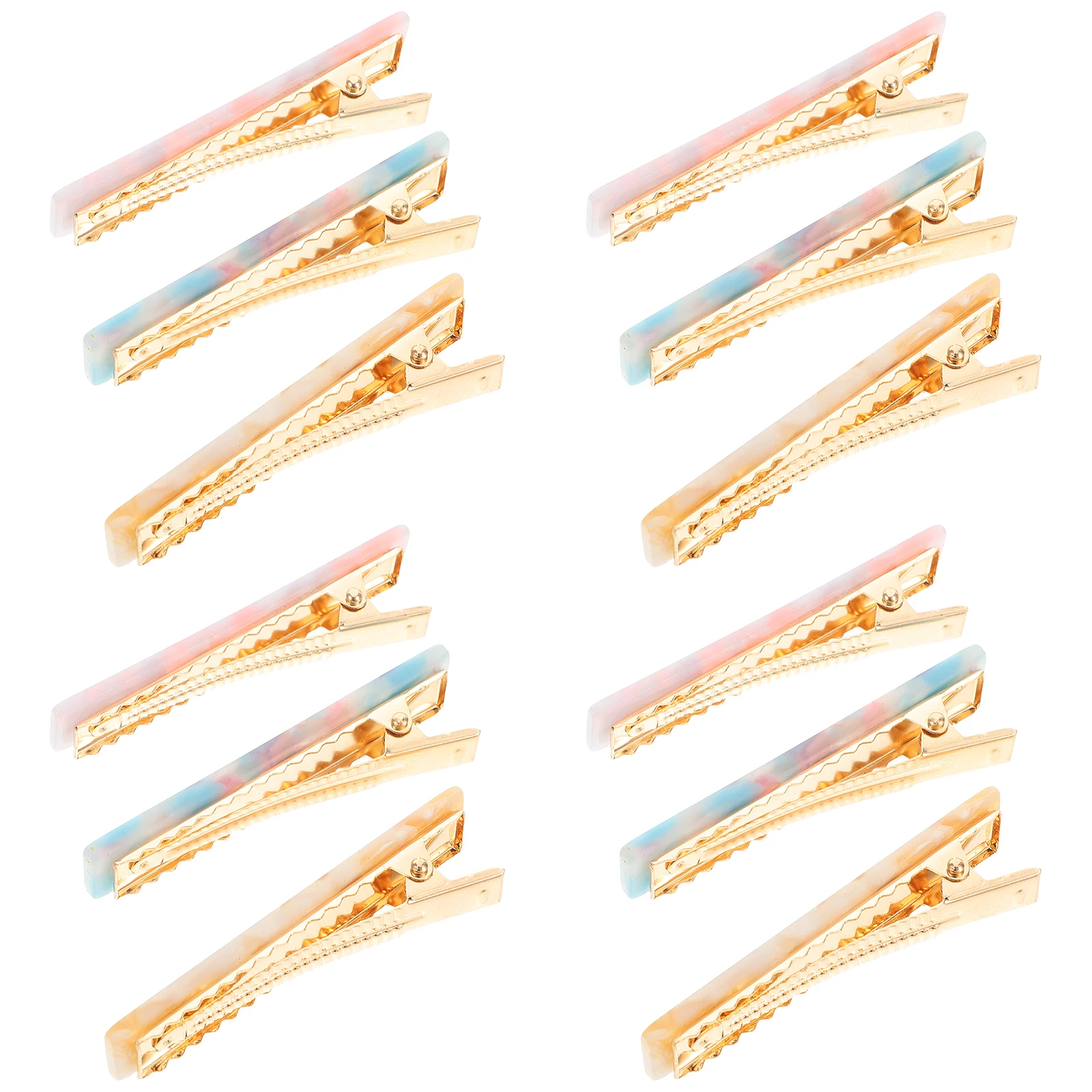 

12 pcs Vintage Hair Clips Acetate Marble Design Lightweight Secure Grip Retro Claw Barrettes for Women Unique Cute Decoration