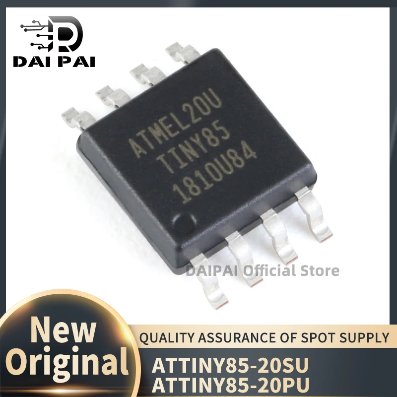 (10Pcs/Lot) 100% New original ATTINY85-20SU SOP8 ATTINY85-20PU DIP8 ATTINY85 20SU ATTINY85 20PU Chipset