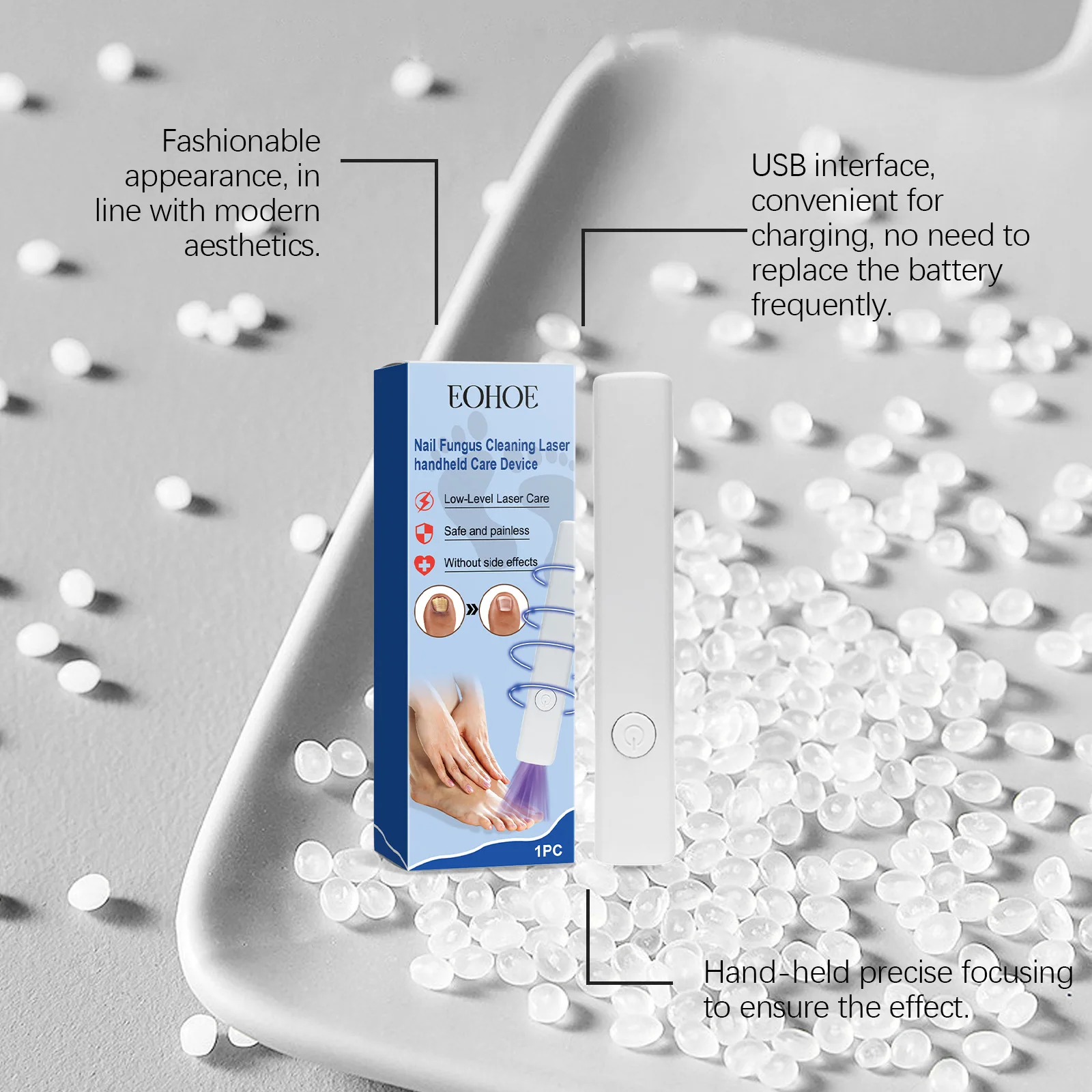 Reparação suave, manutenção diária, embelezamento de unhas dos pés, dispositivo de limpeza e polimento de unhas