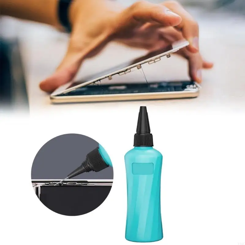 60ML/100ML Industrial Alcoholic Bottle Dispensing Washing Plate Water Anti-static Leakproof Solvent Bottle with Needle Y4QC