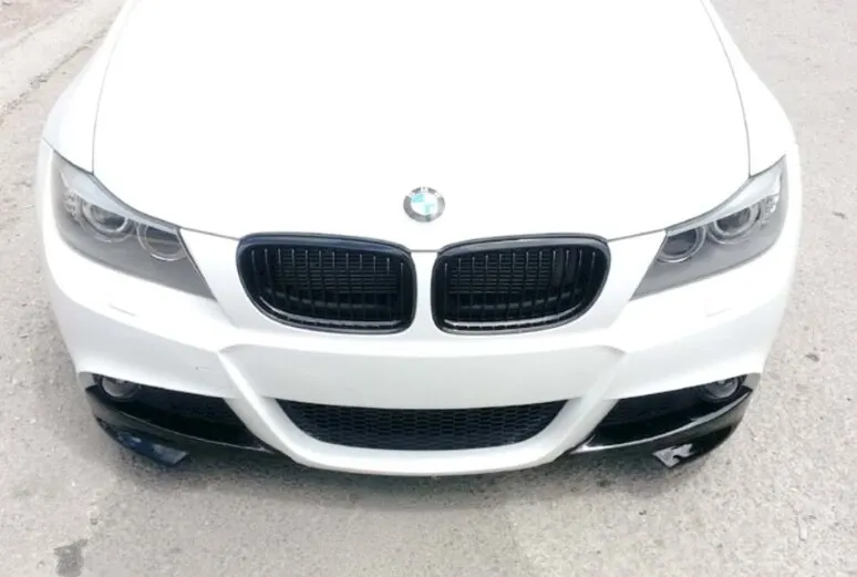 For Bmw e90 Bumper canards Body Kit E90  E91 Lci M  Front Bumper Splitter Flap Six Attachment  Abs Plastic Lip  Facelift