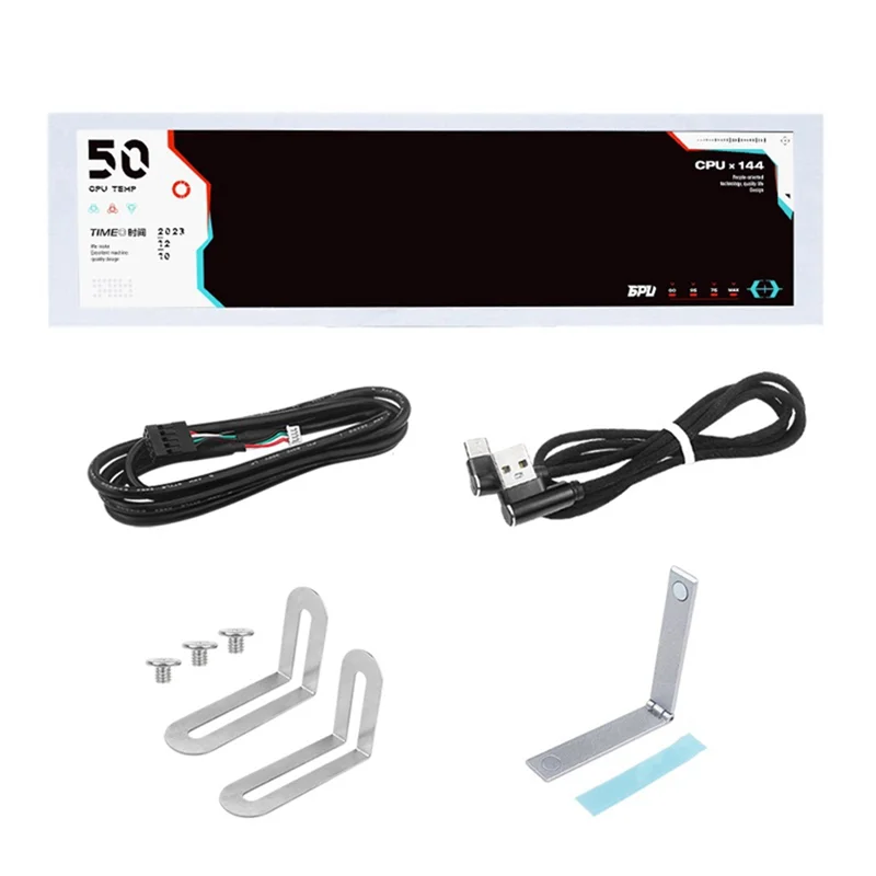 شاشة درجة حرارة الكمبيوتر ELEC-8.8 بوصة (مدعومة للموضوع الديناميكي)، شاشة IPS Type C الثانوية CPU RAM HDD Data FPS Monitor