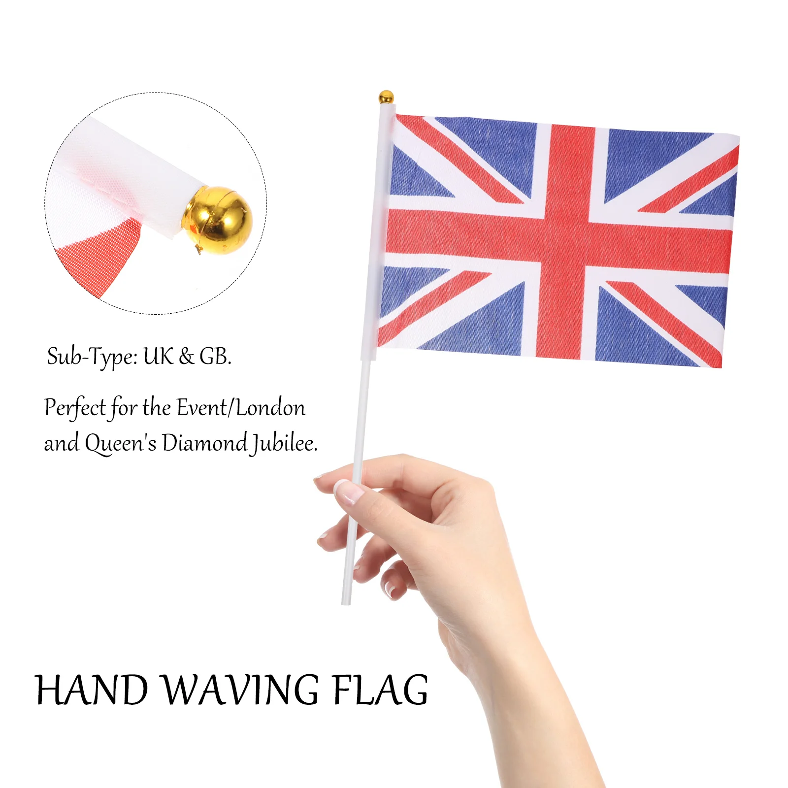 50pcs Union Jack Hand Waving Flag Royal UK GB Great Britain Flags mini flag UK Flag