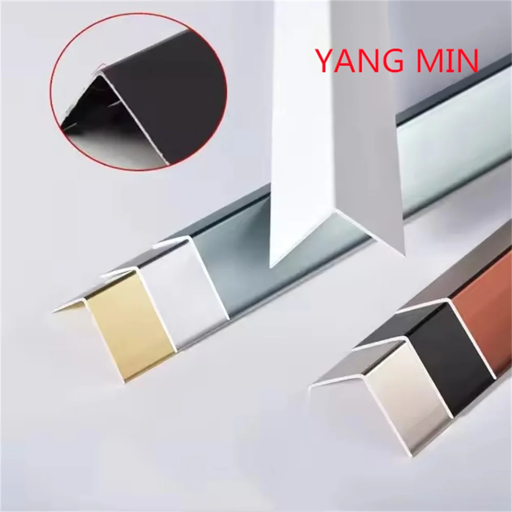 

2.5m/pcs Decoration Interior Custom Aluminum Alloy Tile Edge Protection Trim Strip Aluminum profile