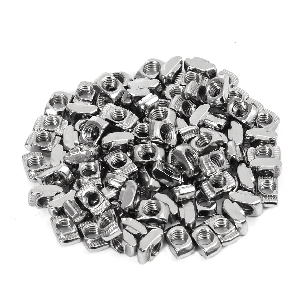 100Pcs M5x10x6 T-Nut for 20x20mm European Aluminum Profile T-Slot Carbon Steel Hammer Nut High Hardness Rust Resistant
