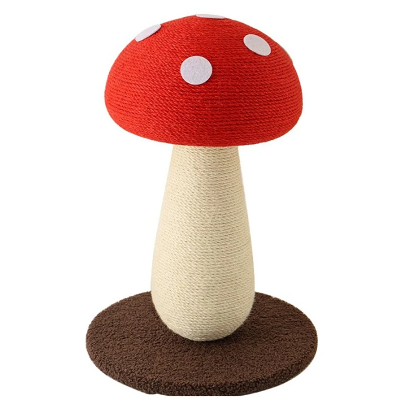 Mushroom Cat Scratch Board Sisal Vertical Cat Grab Column Red Umbrella Cat Climbing Frame Cat Toy