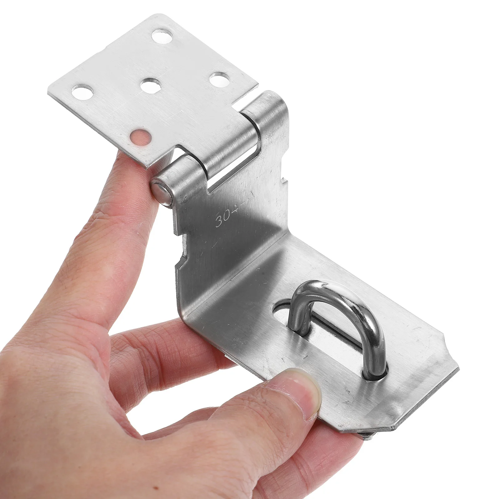 

Lock Hasp 4 Inch 304 Stainless Steel Padlock Latch Heavy Duty Shed Lock Right Angle Suitable for Doors Windows