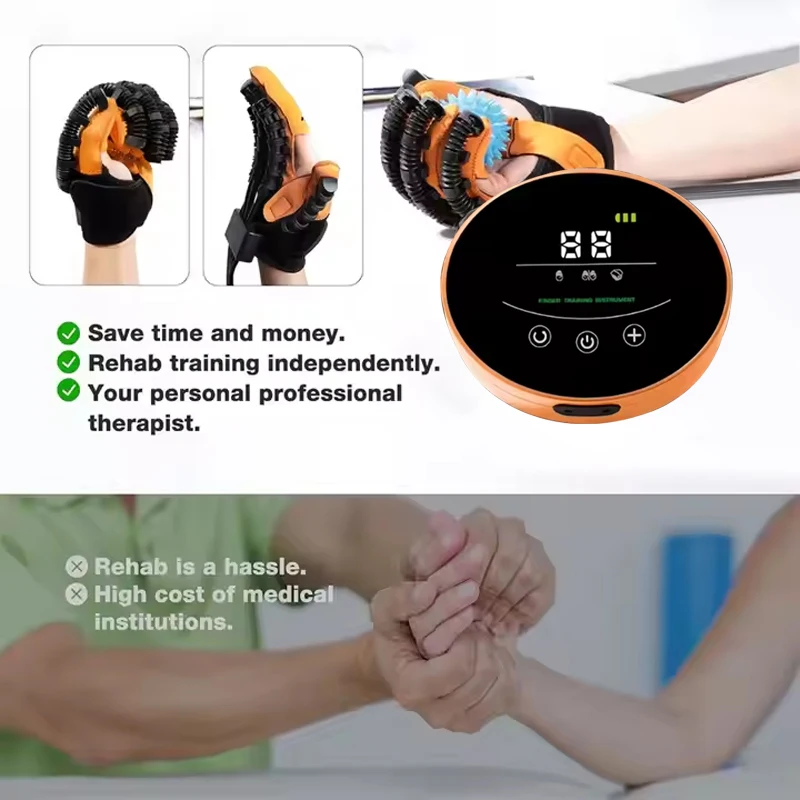 Home Use Physiotherapy Exercise Equipment Rehabilitation Robot Hand Therapeutic Gloves for Elderly Paralysis and Stroke Patients
