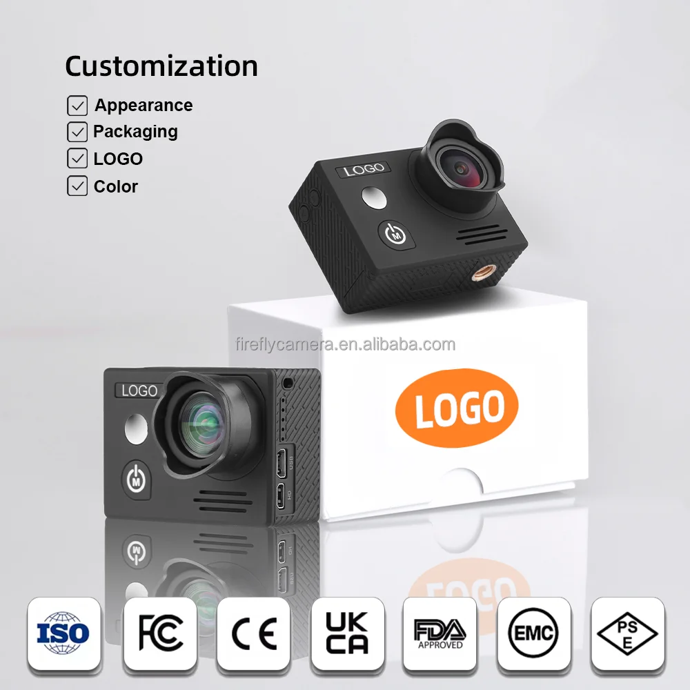 NEW Firefly 4K Waterproof Sports Camera Remote Controller 150 Wide Angle 30m Underwater Touchscreen Anti-shake for Cycling Bike
