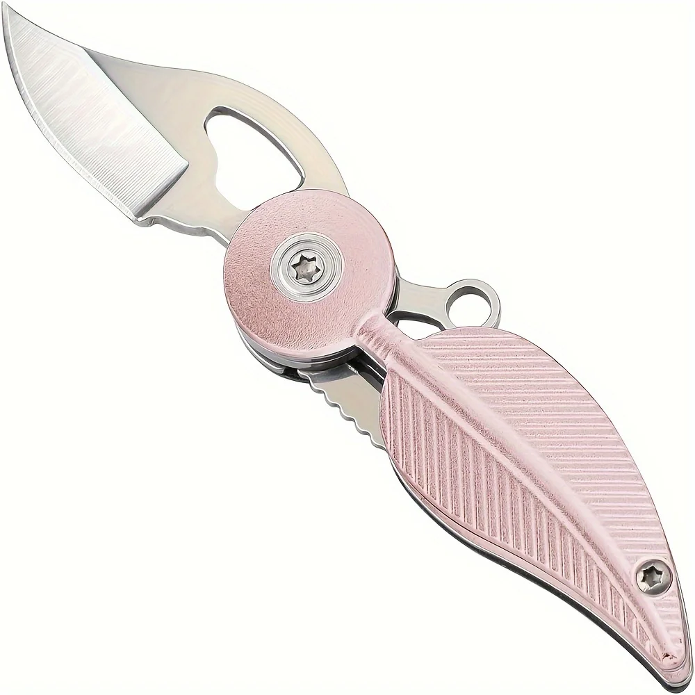 1pc Creative Feather Knife: Multifunctional Portable Keychain Knife - Unique Gift For Family