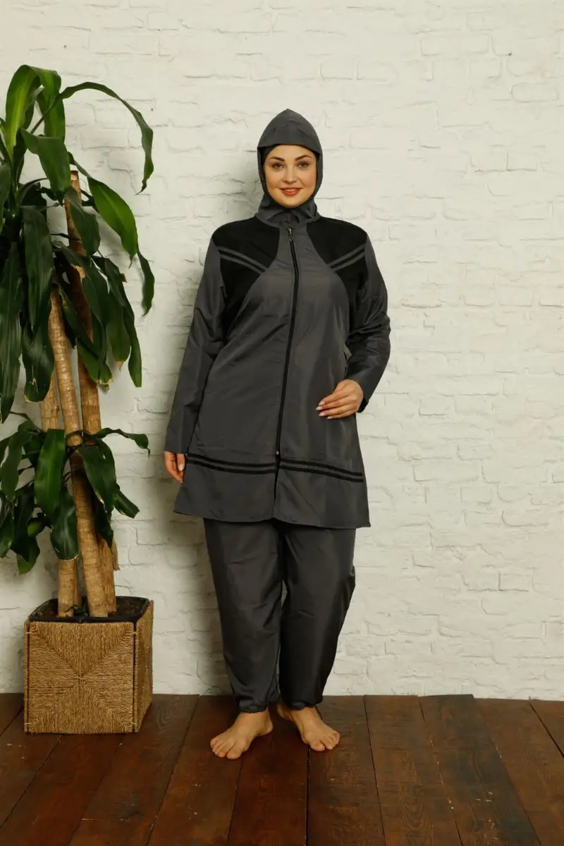 Fashion line full hijab plus size swimwear 32006