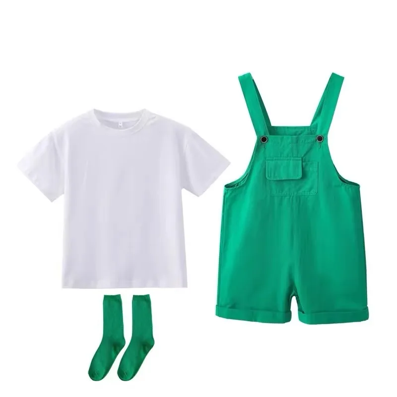 Teenager Boys Hip Hop Loose Patchwork Dungaree Overalls Girls Children Jumpsuit Street Dance Romper Kids Streetwear