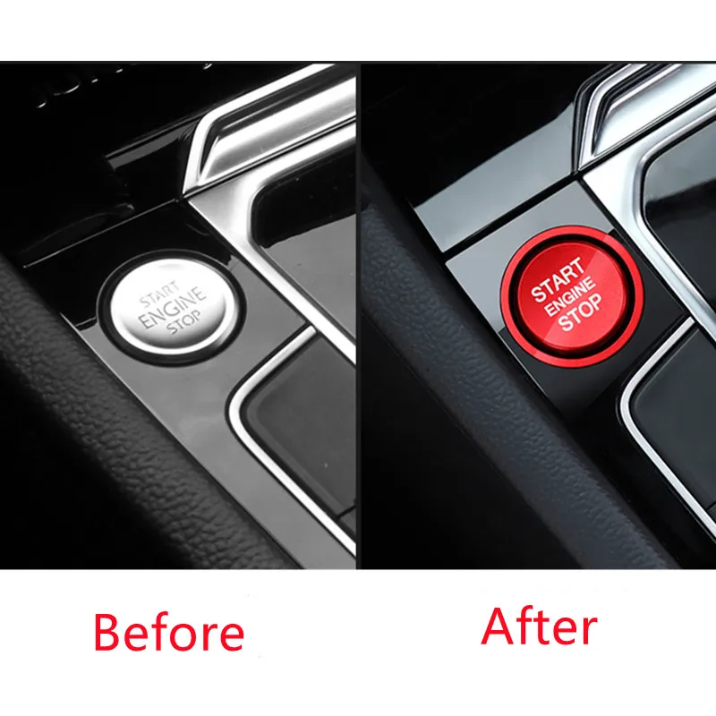 START STOP Engine Button Replace Cover Key Switch Decoration Universal Fit For Volkswagen Golf 7 Tiguan CC Passat Accessories