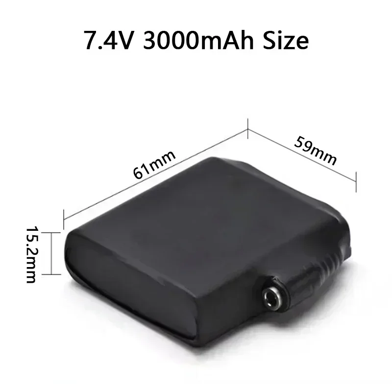 7.4V 3000mAh Rechargeable Battery Pack Replacement for Heated Gloves Heated Vest Heated Socks Jacket Motorcycle gloves