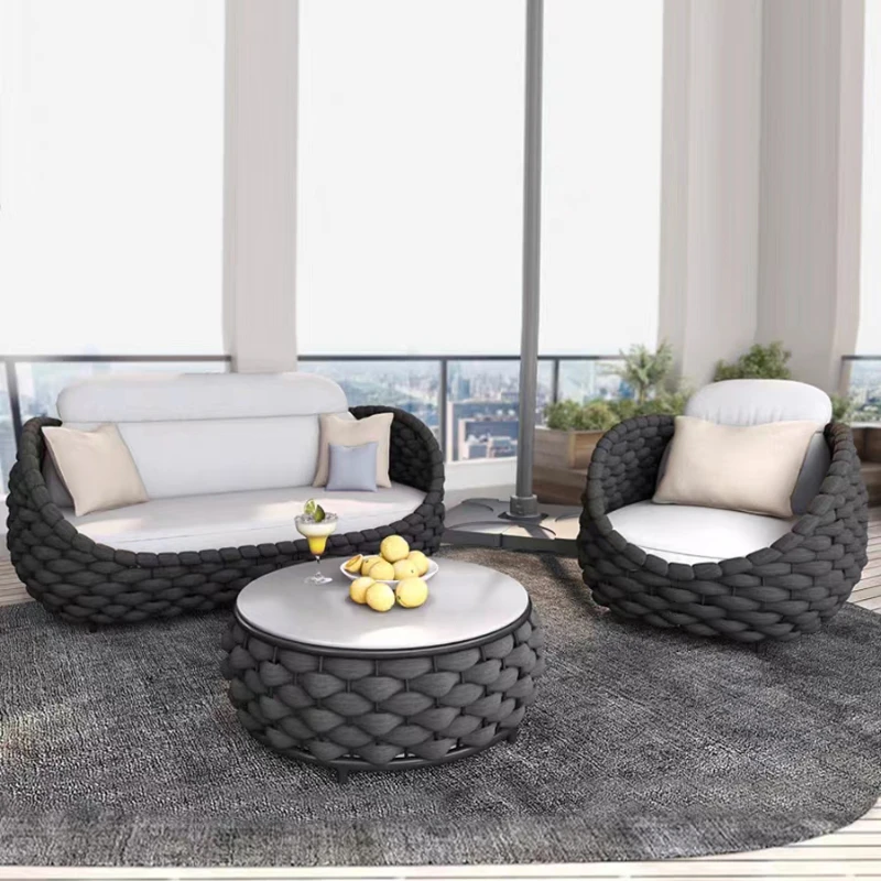 Simple Nordic Rattan Chair Modern Lounge Designer Hotel Rattan Chair Modern Balcony Fauteuil Rotin Space Saving Furniture