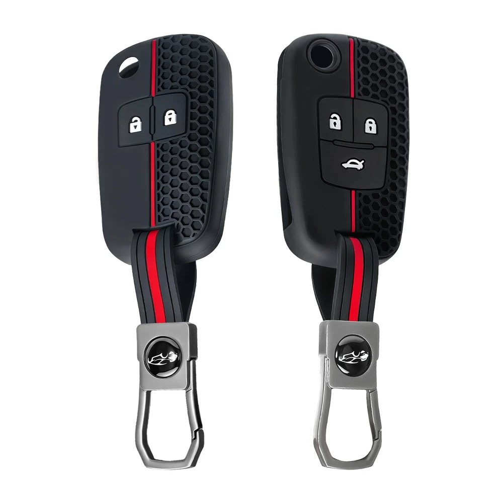 Funda de silicona para llave de coche, para Chevrolet Cruze Buick Opel Astra Corsa Antara Zafira Meriva Insignia, soporte para llaves de 2 y 3 botones