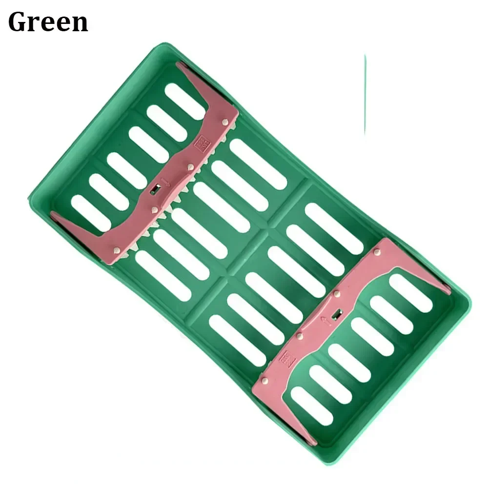 7Hole Dental Sterilization Box Lm Resin Filler Spatulas Instrument Placing Case Disinfection Tray Dentistry Placement Rack Tools