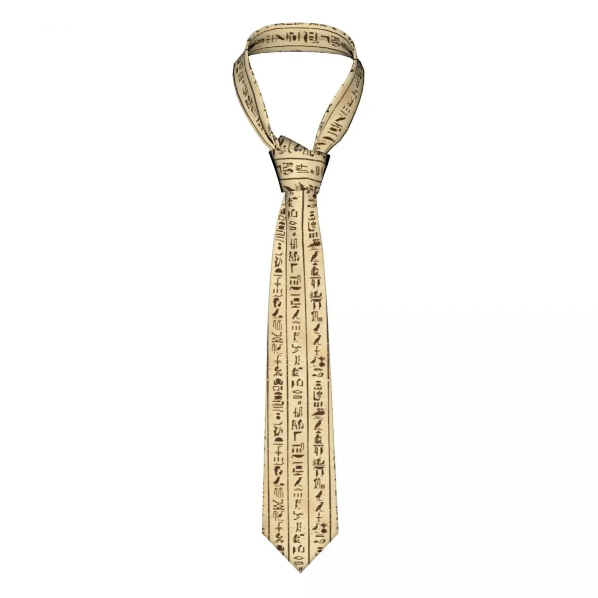 

Mens Tie Slim Skinny Egyptian Hieroglyphs Print Necktie Fashion Free Style Men Party Wedding