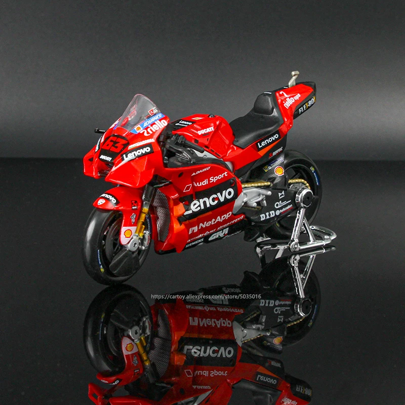 Maisto 1:18 2021 Ducati Team #43 Miller #63 Bagnaia Licensed Simulation Alloy Motorcycle Model Colle