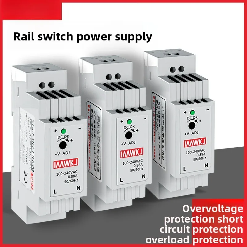 Alternative Rail Switch Power Supply 24V Transformer 220 To 12V5A Track Type DC DR-15/30 Stable and Reliable, Easy To Install