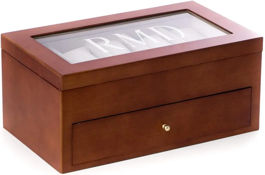 Custom Wood Watch Case Organizer Display Twenty Large Slots