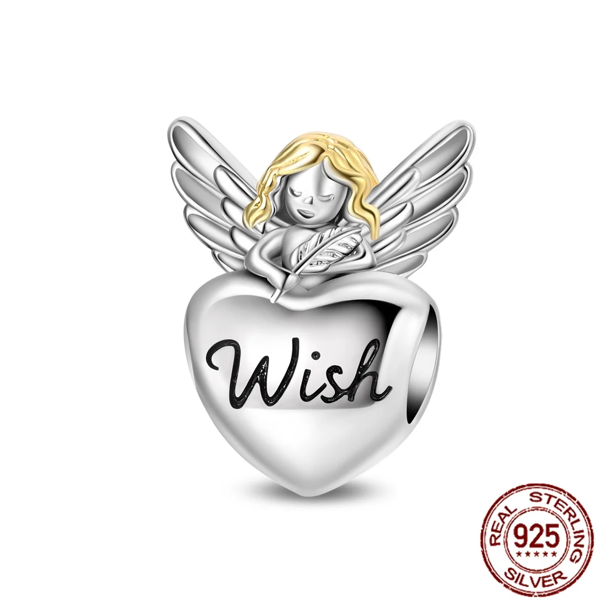 

Бусины-талисманы из стерлингового серебра 925 пробы с ангелом-хранителем для малышей, подходят для оригинальных браслетов-шармов, женские украшения, подарок для самостоятельного изготовления украшений