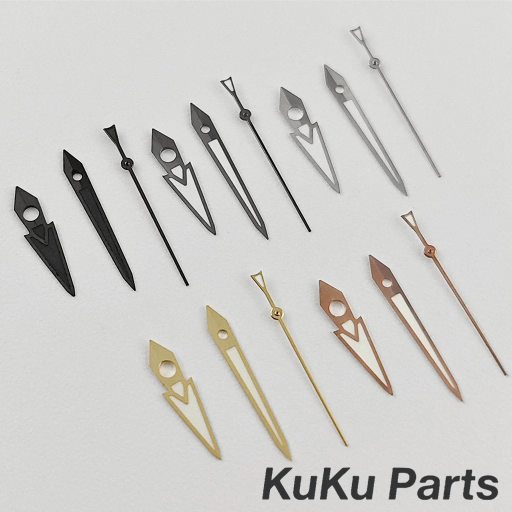 NH35 Zeiger Schwarz Grau Gold Silber Rose Gold Gun Uhr Hände Für NH34 NH35 NH36 4R35 Bewegung Uhren Zeiger Grün Leuchtende