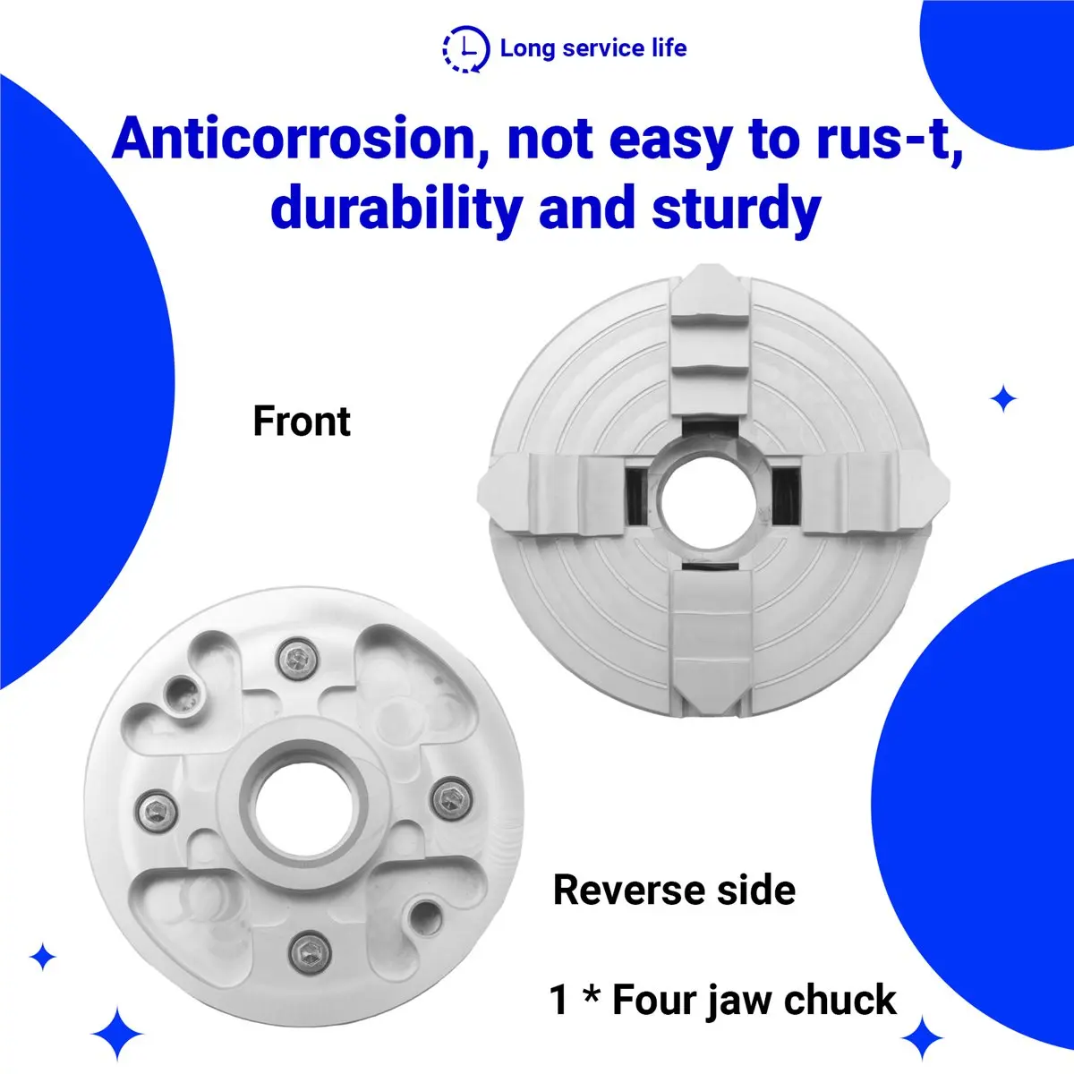 

friendly-Mini Lathe Chuck Set, Z011A Extension Four Jaw Chuck and Connecting Rod Set, Electric Drill Chuck