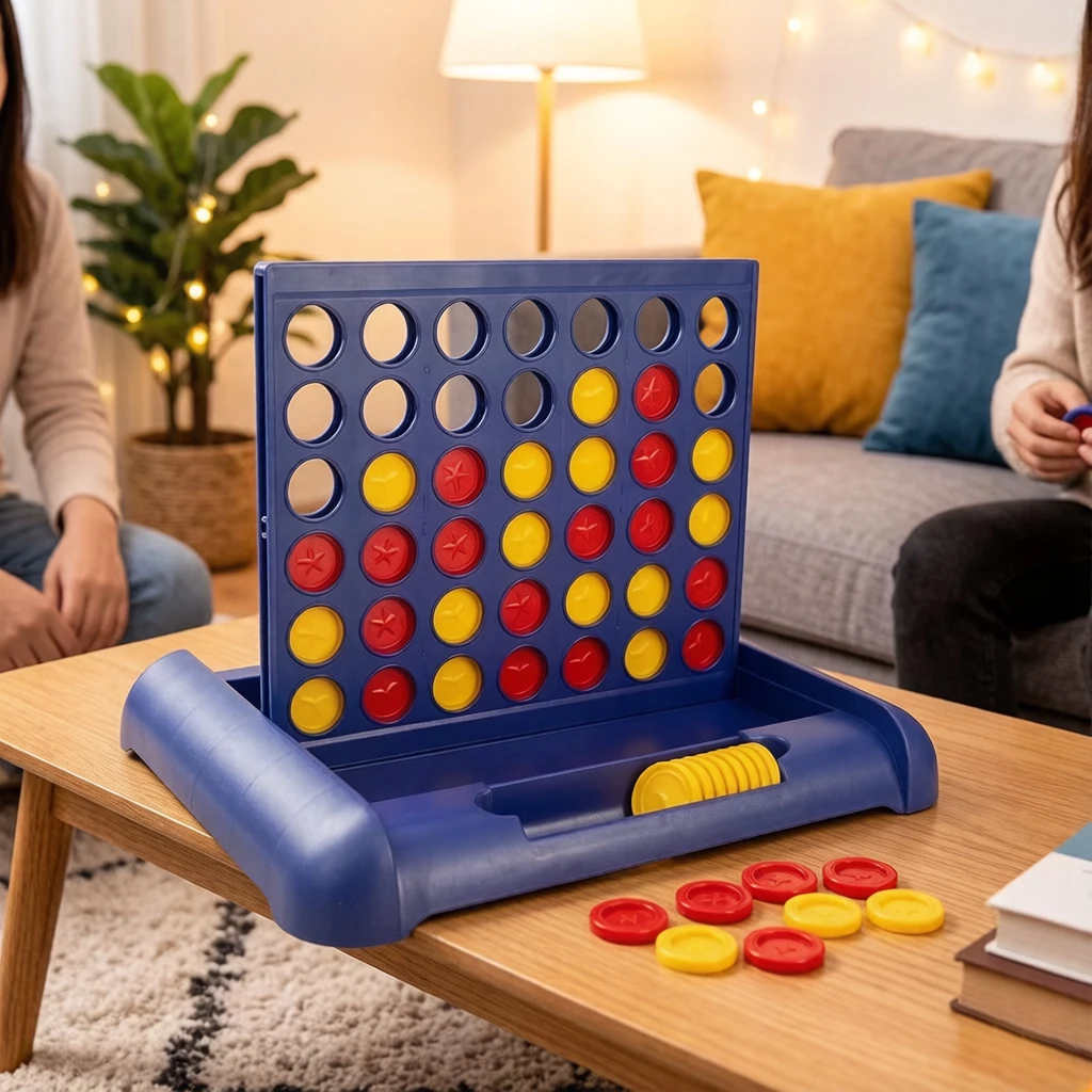 Classic Family Party Chess Foldable Connect 4 In A Line Board Game Early Educational Puzzle Children Thinking Training Toy