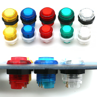 28mm 24mm LED 5V Illuminated Light Push Button Clear Round Arcade Switch 4PIN Microswitch Coin Game Vending Machine Cabinet DIY