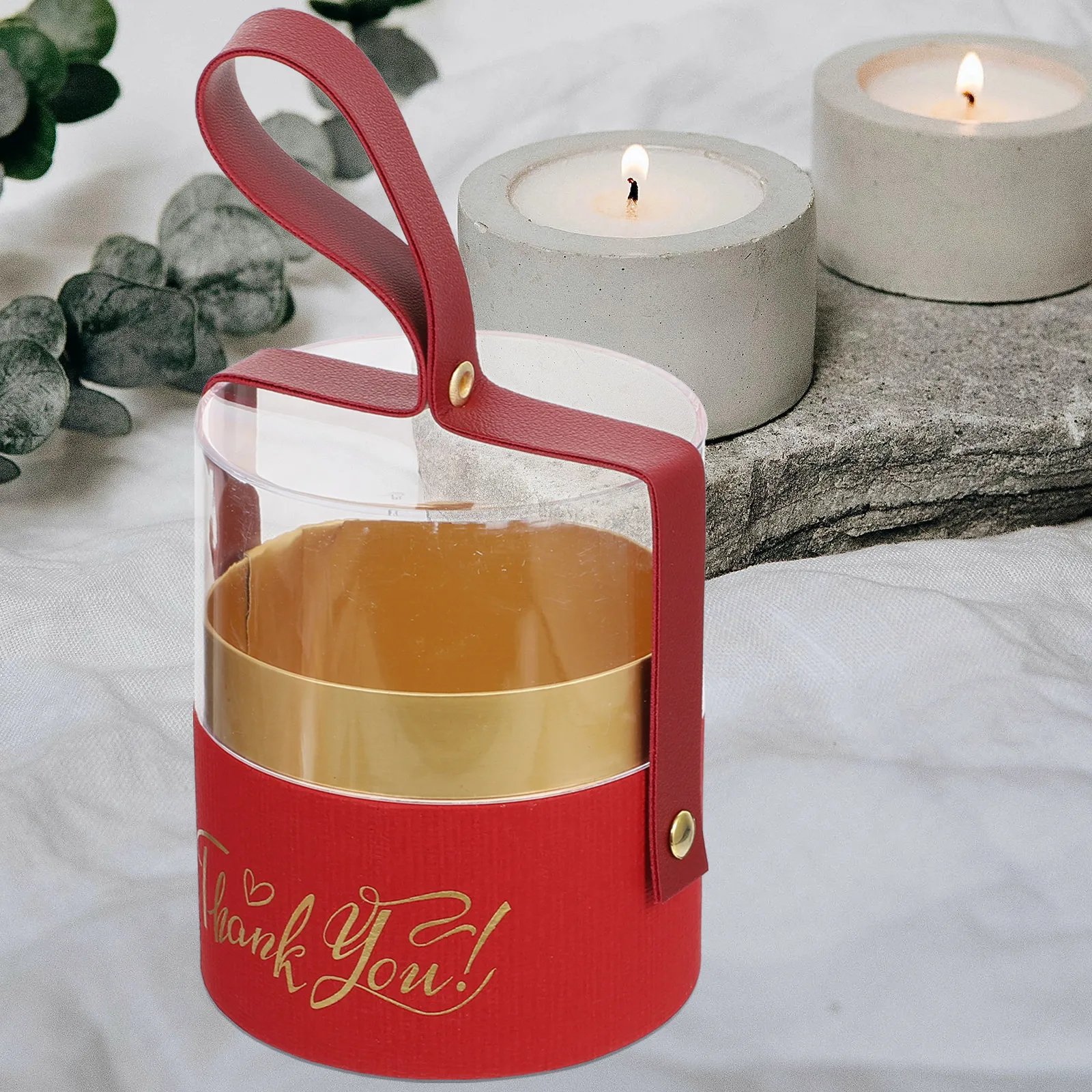 

2Pcs Cylinder Candy Box Transparent Lid Chocolate Boxes Portable Gift Storage Case Elegant Design Durable Practical Wedding