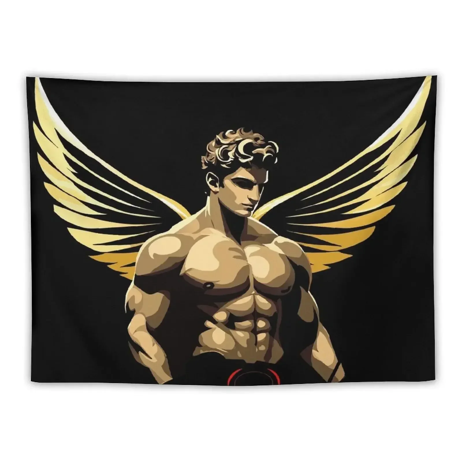 

The Gilded Sorrow: A Fallen SeraphThe fallen Angel Illustration Tapestry Wall Hanging Decor Decor Home Funny Tapestry