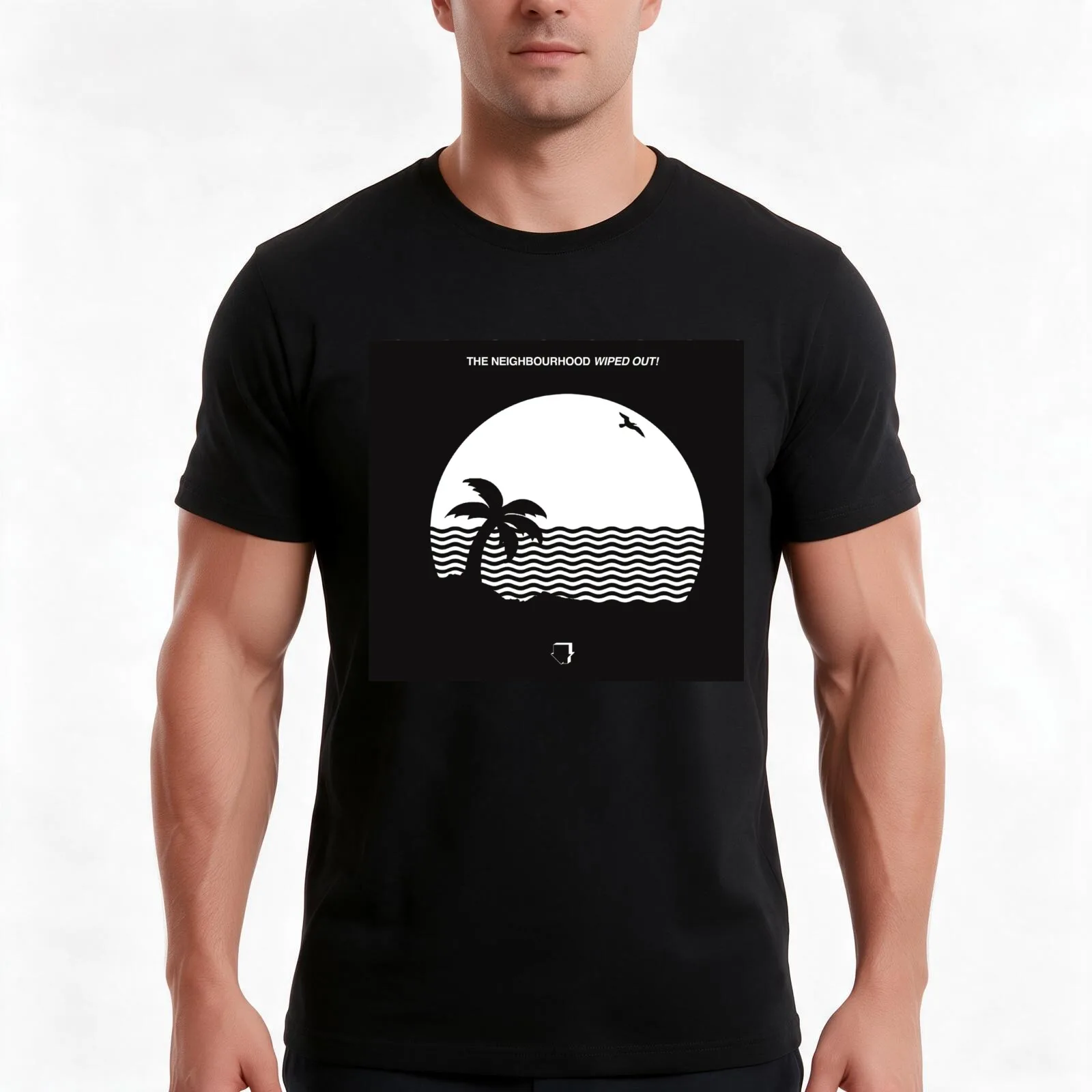 Wiped Out - The Neighbourhood T-Shirt, Summer Casual Cotton Tee, Oversized Streetwear Tops, Vintage Graphic Print, 100% Cotton