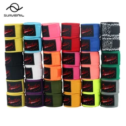 2 Rolls 3/4.5/5M Cotton Boxing Bandage Sports Strap Sanda MMA Hand Gloves Wraps Belt For Training Competition Muay Thai Handwrap