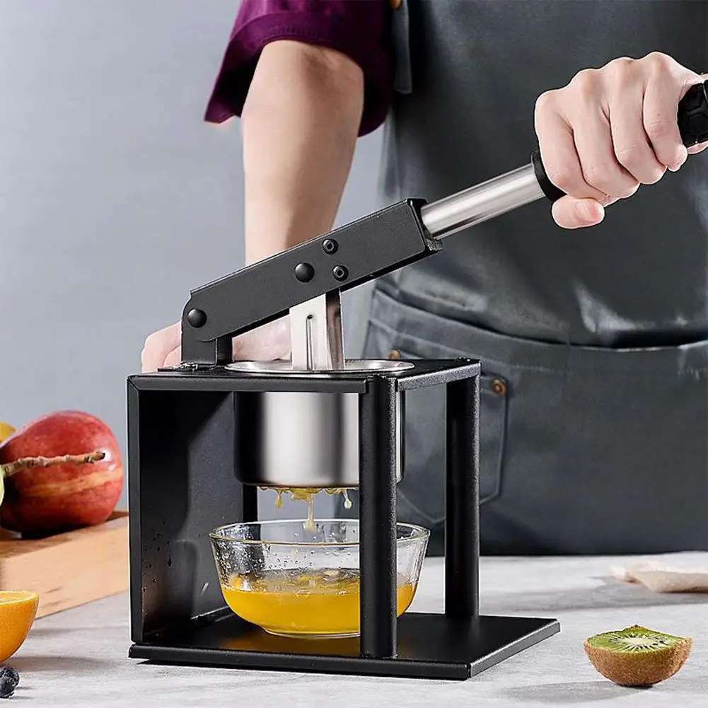 Hand Juicer With Lever Stainless Steel Manual Lemon Orange Citrus Squeezer Hand Press Heavy Duty Juice Essence Juicer