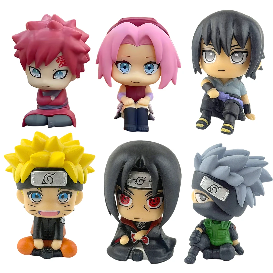 Anime Naruto Nette Sakura Haruno Gaara Sitzhaltung Cartoon Action FigureModell PVC Kinder Spielzeug Auto Dekoration Geschenk – Detail 4