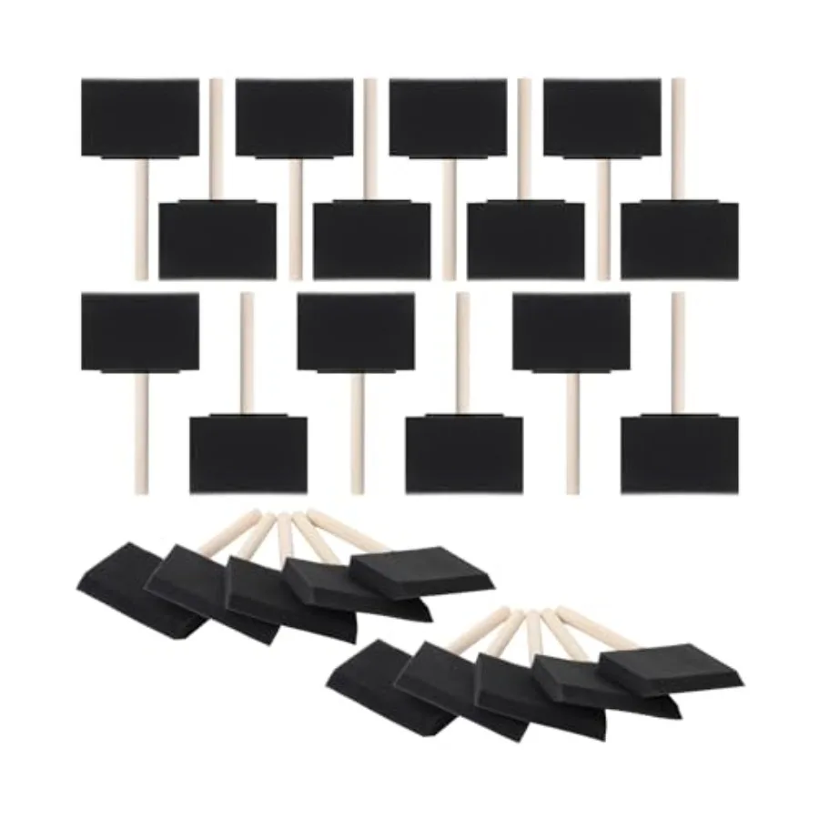 

Bates Foam Paint Brushes, 4-Inch, 24 Pack - Sponge Brushes for Painting, Staining, and Mod Podge