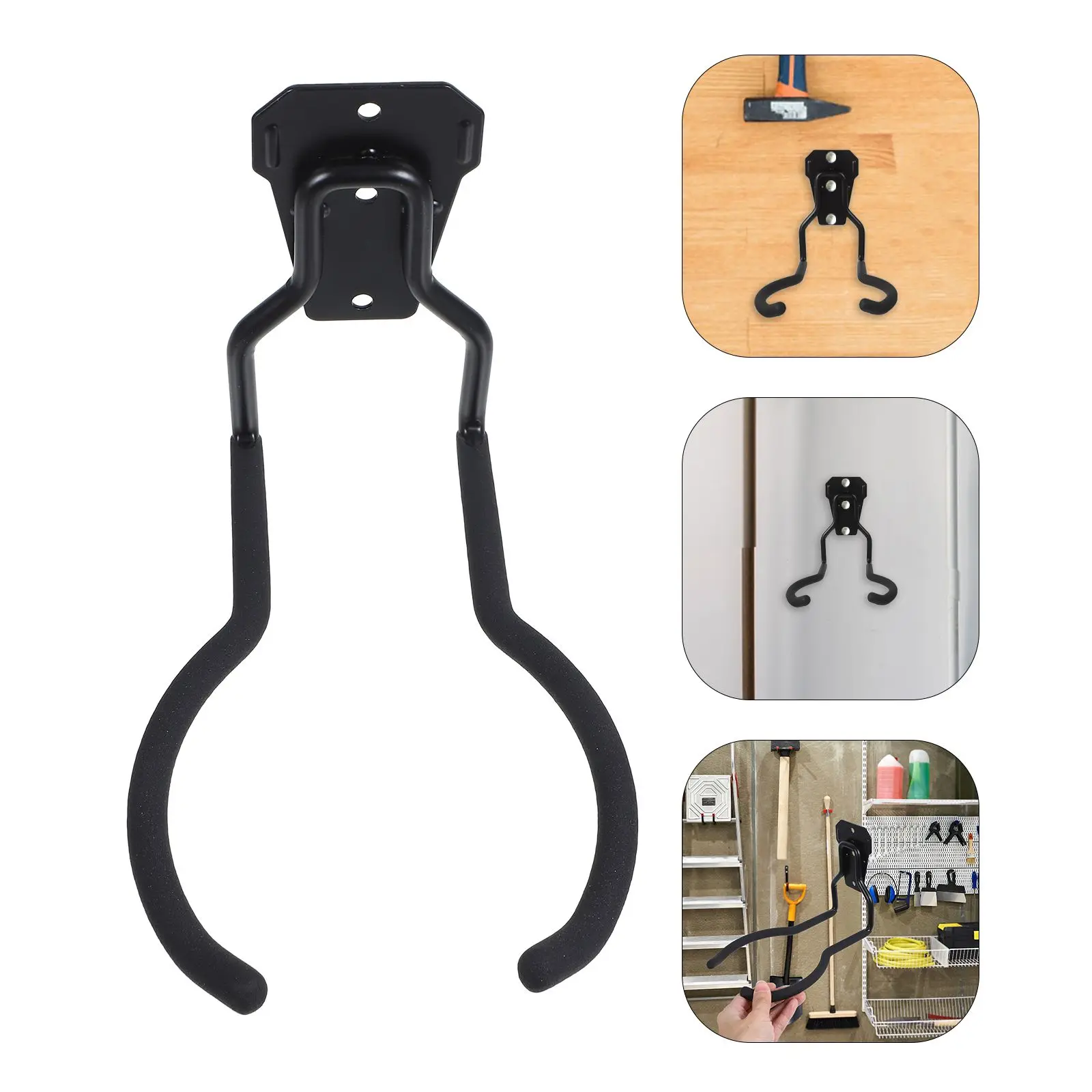 Heavy Duty Garage Hook Iron Large Wall Mounted Multi Purpose Storage Hook for Tools Bikes Lawn Mowers Workshop Garage Wall