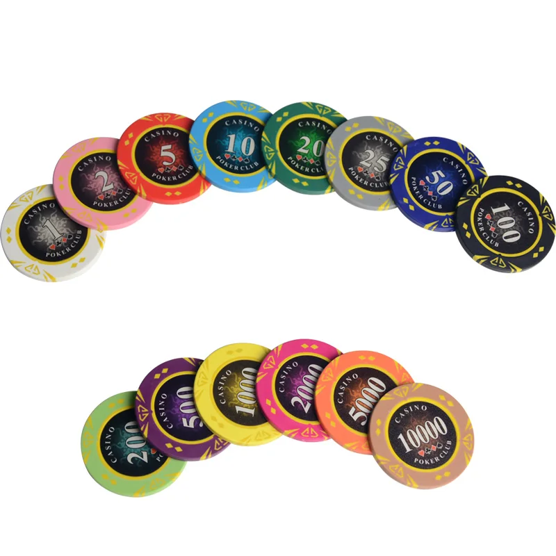 Wholesale 14g 39mm Luxury Clay 600/1000 Poker Set Box Set De Poker Chip Set/