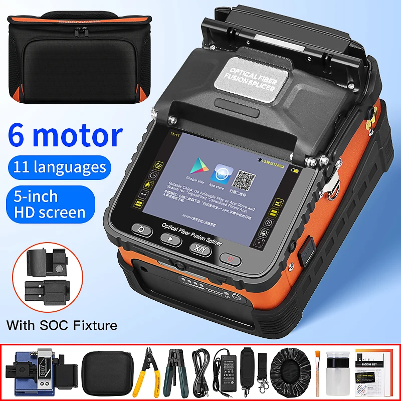 

COMPTYCO AI-5 Pro/AI-9/AI-20/AI-30 Optical Fiber Fusion Splicer FTTH 6 Motors Fiber Optic Splicing Machine Heat Fusion Machine