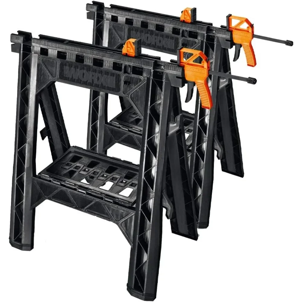 Clamping Sawhorses with Bar Clamps