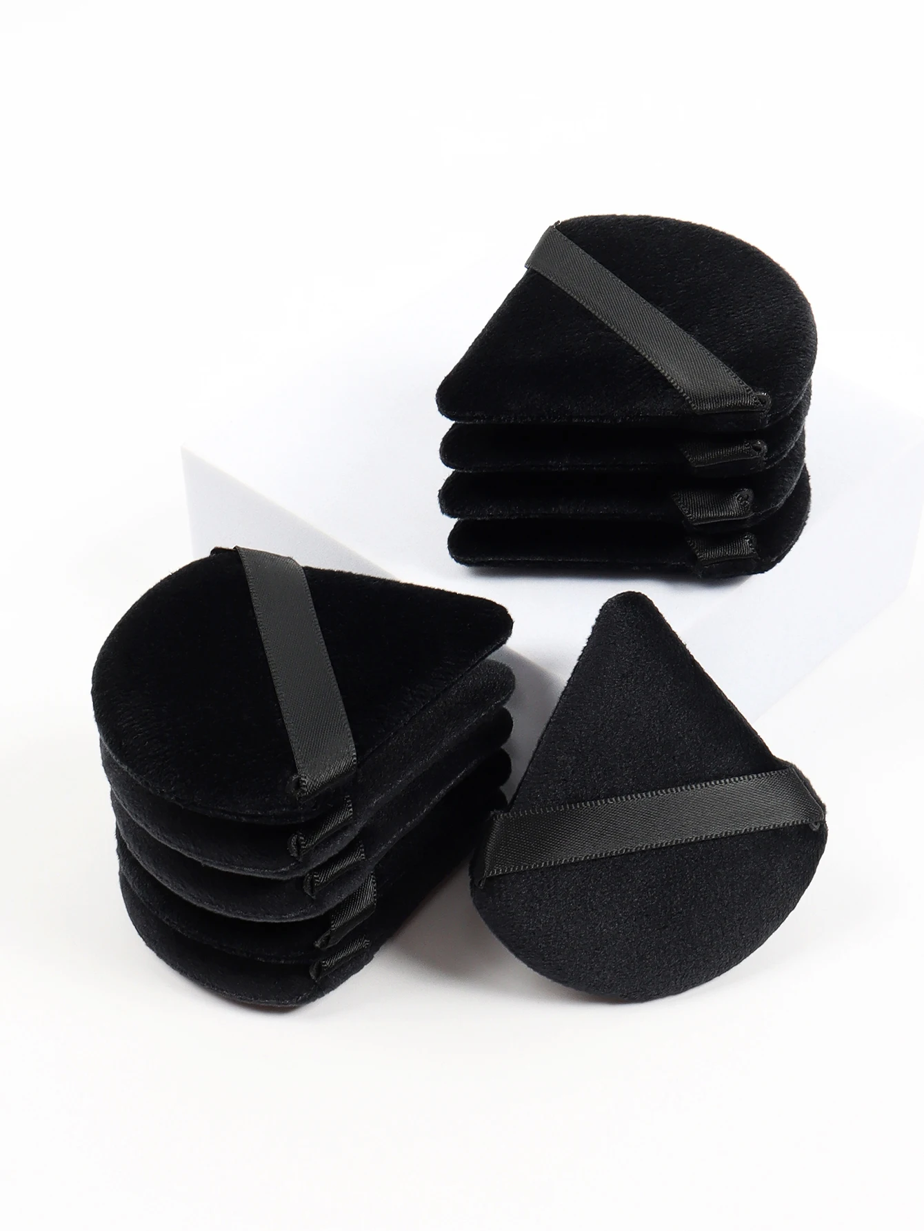 Black Triangle Powder Puff Facial Makeup Sponge Soft Velvet Cosmetics Puff Mixer Beauty Foundation Make-Up Sponge Makeup Access