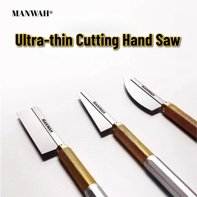MANWAH Stainless Steel Ultra-thin Cutting Saw Set for Plastic Model Assembly Cutting Hand Saw Craft Tool