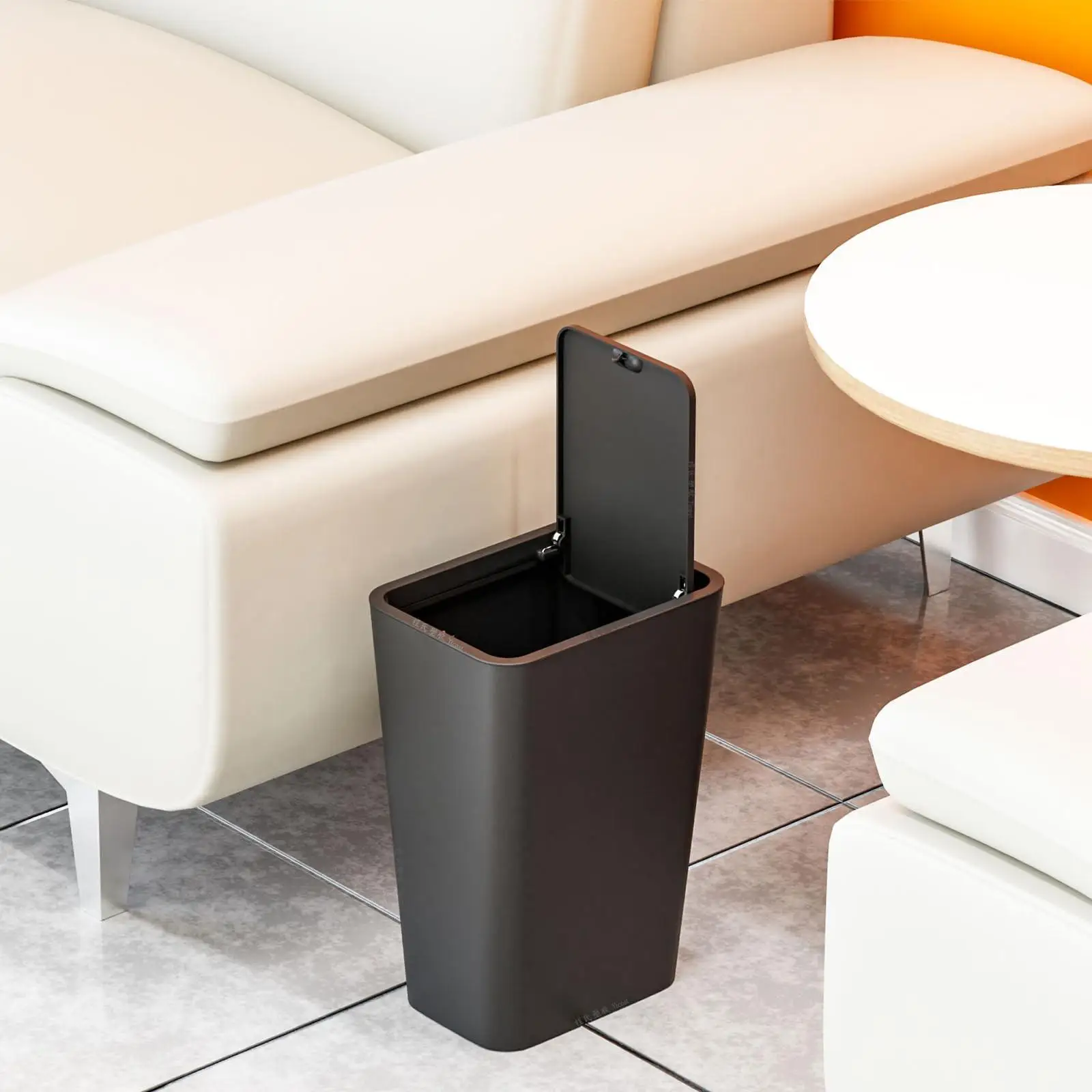 

3x Bathroom Small Trash Can with Lid Compact Garbage Can Wastebasket for Bedroom Office Dorm Under Desk Cabinet Sink Living Room