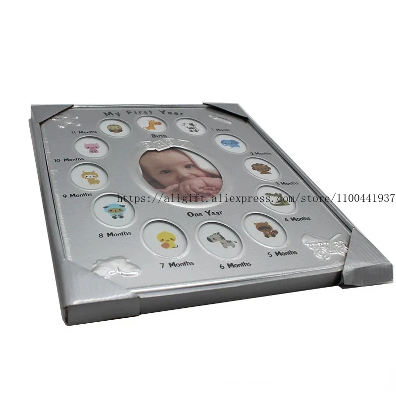 إطار صورة بعمر سنة واحدة، سجل نمو الطفل، إطار صورة تذكارية إبداعية لعمر 12 شهرًا، عامي الأول